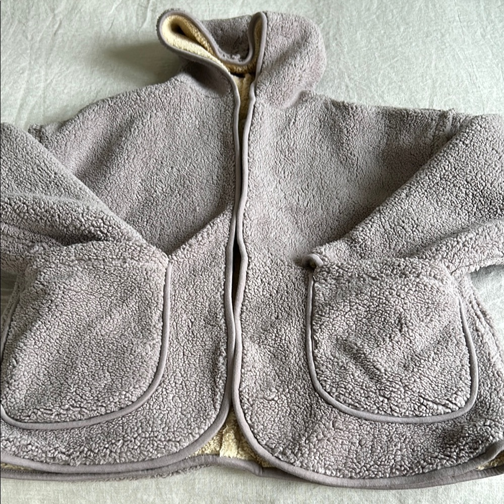 Cozy Gray fleece jacket/cardigan